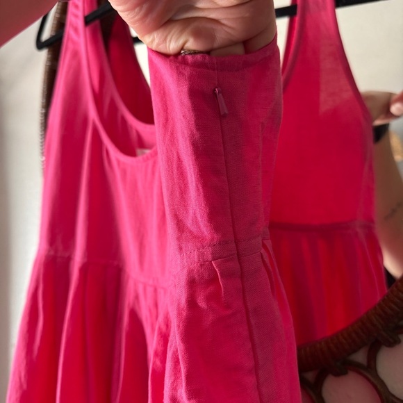 NWT Solid and striped empire linen Maxi Dress size S - Picture 5 of 14